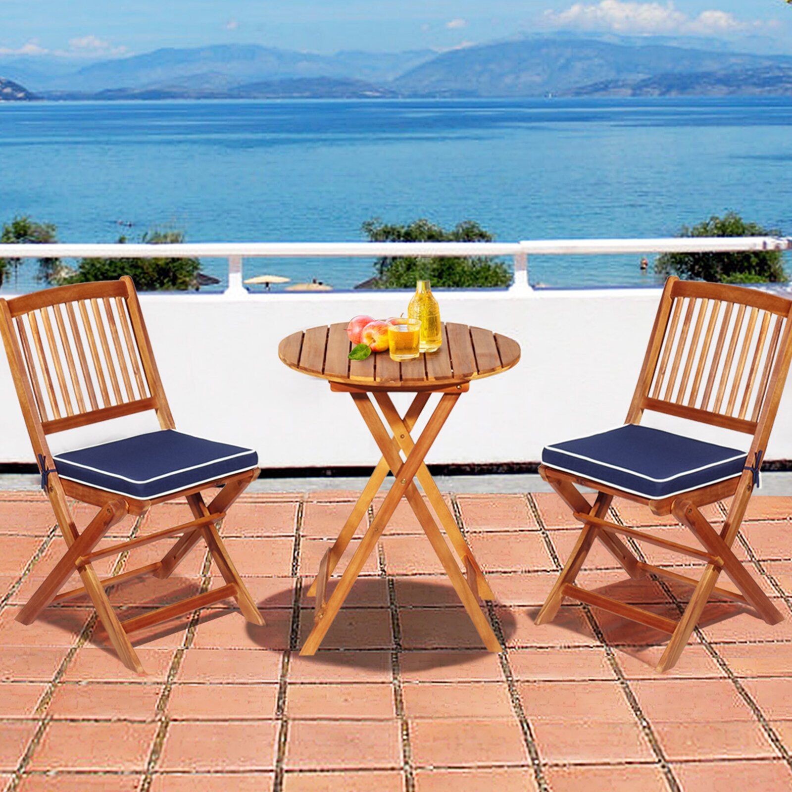 Winston Porter Brodowsky Round 2 - Person Outdoor Dining Set & Reviews Winston Porter Brodowsky Round 2 - Person Outdoor Dining Set & Reviews